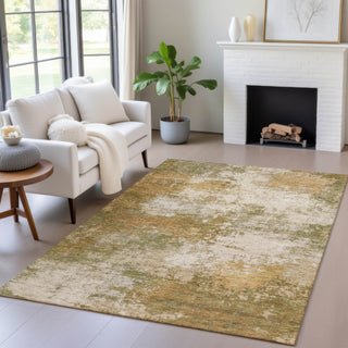 Piper Looms Chantille Abstract ACN2064 Copper Machine Washable Area Rug Lifestyle Image Feature