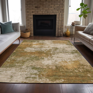 Piper Looms Chantille Abstract ACN2064 Copper Machine Washable Area Rug Lifestyle Image Feature