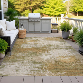 Piper Looms Chantille Abstract ACN2064 Copper Machine Washable Area Rug Outdoor Lifestyle Image Feature