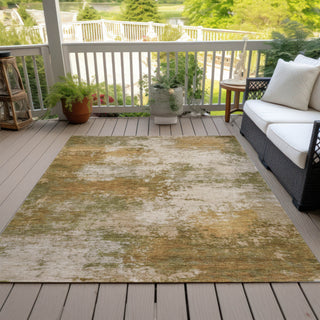 Piper Looms Chantille Abstract ACN2064 Copper Machine Washable Area Rug Outdoor Lifestyle Image Feature