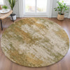 Piper Looms Chantille Abstract ACN2064 Copper Machine Washable Area Rug Round Lifestyle Image Feature