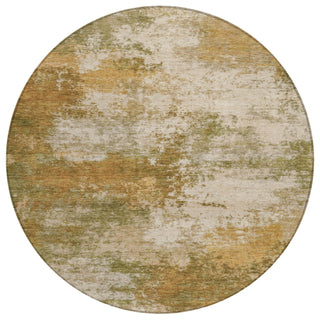 Piper Looms Chantille Abstract ACN2064 Copper Machine Washable Area Rug Round Main Image