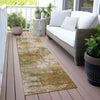 Piper Looms Chantille Abstract ACN2064 Copper Machine Washable Area Rug Runner Outdoor Lifestyle Image Feature