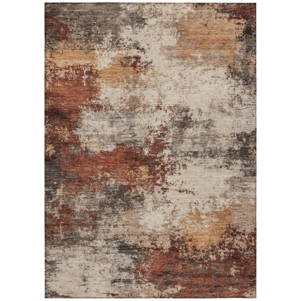 Piper Looms Chantille Abstract ACN2064 Paprika Machine Washable Area Rug main image