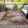 Piper Looms Chantille Abstract ACN2064 Paprika Machine Washable Area Rug Outdoor Lifestyle Image Feature