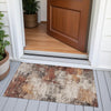 Piper Looms Chantille Abstract ACN2064 Paprika Machine Washable Area Rug Scatter Outdoor Lifestyle Image Feature