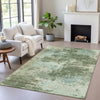 Piper Looms Chantille Abstract ACN2065 Aloe Machine Washable Area Rug Lifestyle Image Feature