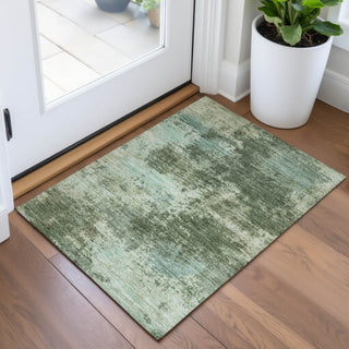 Piper Looms Chantille Abstract ACN2065 Aloe Machine Washable Area Rug Scatter Lifestyle Image Feature