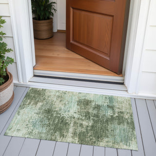 Piper Looms Chantille Abstract ACN2065 Aloe Machine Washable Area Rug Scatter Outdoor Lifestyle Image Feature