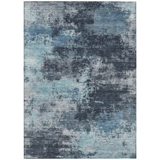 Piper Looms Chantille Abstract ACN2065 Blue Machine Washable Area Rug main image