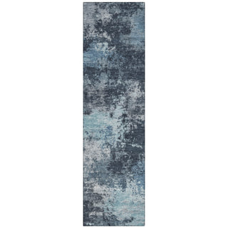 Piper Looms Chantille Abstract ACN2065 Blue Machine Washable Area Rug Runner Main Image