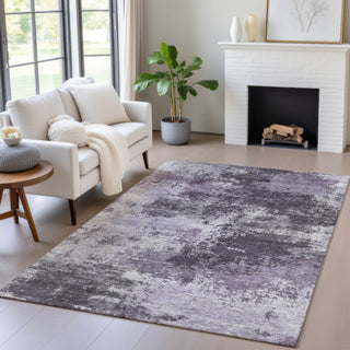 Piper Looms Chantille Abstract ACN2065 Purple Machine Washable Area Rug Lifestyle Image Feature