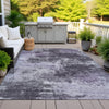 Piper Looms Chantille Abstract ACN2065 Purple Machine Washable Area Rug Outdoor Lifestyle Image Feature
