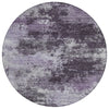 Piper Looms Chantille Abstract ACN2065 Purple Machine Washable Area Rug Round Main Image