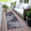 Piper Looms Chantille Abstract ACN2065 Purple Machine Washable Area Rug Runner Outdoor Lifestyle Image Feature