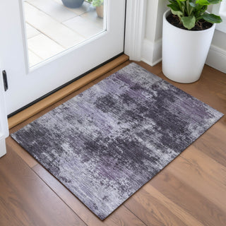 Piper Looms Chantille Abstract ACN2065 Purple Machine Washable Area Rug Scatter Lifestyle Image Feature