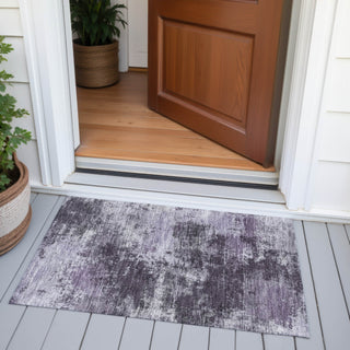 Piper Looms Chantille Abstract ACN2065 Purple Machine Washable Area Rug Scatter Outdoor Lifestyle Image Feature