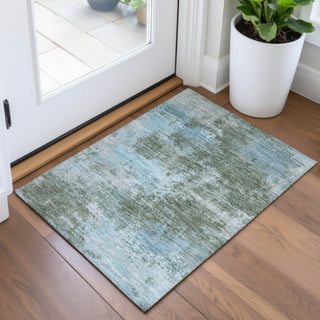 Piper Looms Chantille Abstract ACN2065 Sage Machine Washable Area Rug Scatter Lifestyle Image Feature