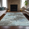 Piper Looms Chantille Abstract ACN2065 Taupe Machine Washable Area Rug Lifestyle Image Feature