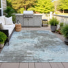 Piper Looms Chantille Abstract ACN2065 Taupe Machine Washable Area Rug Outdoor Lifestyle Image Feature