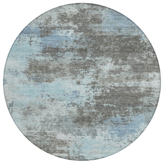 Piper Looms Chantille Abstract ACN2065 Taupe Machine Washable Area Rug Round Main Image