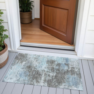 Piper Looms Chantille Abstract ACN2065 Taupe Machine Washable Area Rug Scatter Outdoor Lifestyle Image Feature