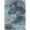 Piper Looms Chantille Abstract ACN2065 Teal Machine Washable Area Rug main image
