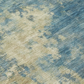 Piper Looms Chantille Abstract ACN2066 Blue Machine Washable Area Rug Swatch Image