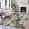 Piper Looms Chantille Abstract ACN2066 Brown Machine Washable Area Rug Lifestyle Image Feature