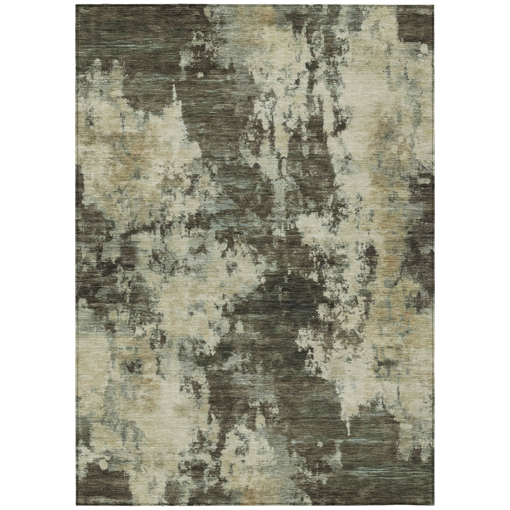 Piper Looms Chantille Abstract ACN2066 Brown Machine Washable Area Rug main image