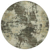 Piper Looms Chantille Abstract ACN2066 Brown Machine Washable Area Rug Round Main Image