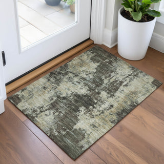Piper Looms Chantille Abstract ACN2066 Brown Machine Washable Area Rug Scatter Lifestyle Image Feature