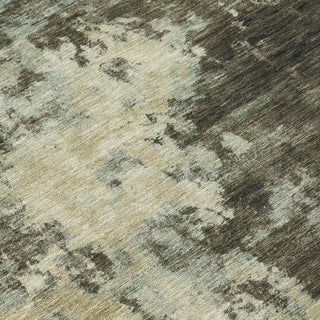 Piper Looms Chantille Abstract ACN2066 Brown Machine Washable Area Rug Swatch Image