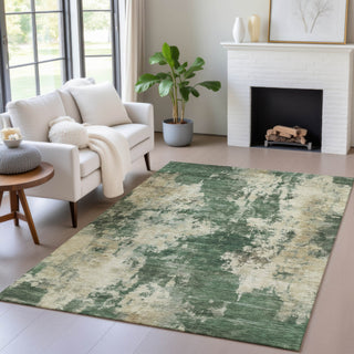 Piper Looms Chantille Abstract ACN2066 Fern Machine Washable Area Rug Lifestyle Image Feature