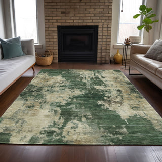 Piper Looms Chantille Abstract ACN2066 Fern Machine Washable Area Rug Lifestyle Image Feature