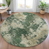 Piper Looms Chantille Abstract ACN2066 Fern Machine Washable Area Rug Round Lifestyle Image Feature