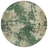 Piper Looms Chantille Abstract ACN2066 Fern Machine Washable Area Rug Round Main Image