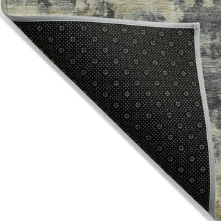 Piper Looms Chantille Abstract ACN2066 Gray Machine Washable Area Rug Backing Image