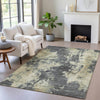 Piper Looms Chantille Abstract ACN2066 Gray Machine Washable Area Rug Lifestyle Image Feature