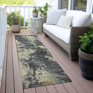 Piper Looms Chantille Abstract ACN2066 Gray Machine Washable Area Rug Runner Outdoor Lifestyle Image Feature
