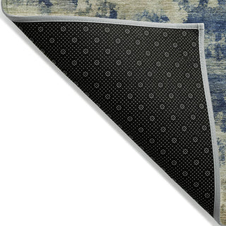 Piper Looms Chantille Abstract ACN2066 Navy Machine Washable Area Rug Backing Image