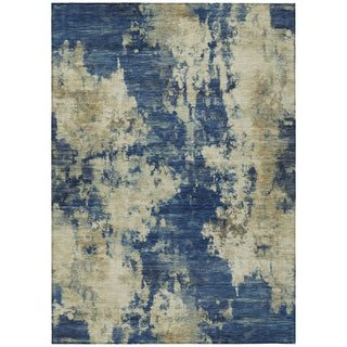 Piper Looms Chantille Abstract ACN2066 Navy Machine Washable Area Rug main image