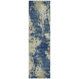 Piper Looms Chantille Abstract ACN2066 Navy Machine Washable Area Rug Runner Main Image