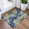 Piper Looms Chantille Abstract ACN2066 Navy Machine Washable Area Rug Scatter Lifestyle Image Feature