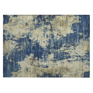Piper Looms Chantille Abstract ACN2066 Navy Machine Washable Area Rug Scatter Main Image