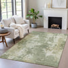 Piper Looms Chantille Abstract ACN2066 Sage Machine Washable Area Rug Lifestyle Image Feature
