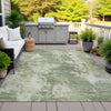 Piper Looms Chantille Abstract ACN2066 Sage Machine Washable Area Rug Outdoor Lifestyle Image Feature