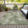 Piper Looms Chantille Abstract ACN2066 Sage Machine Washable Area Rug Outdoor Lifestyle Image Feature