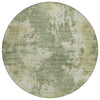 Piper Looms Chantille Abstract ACN2066 Sage Machine Washable Area Rug Round Main Image