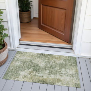 Piper Looms Chantille Abstract ACN2066 Sage Machine Washable Area Rug Scatter Outdoor Lifestyle Image Feature